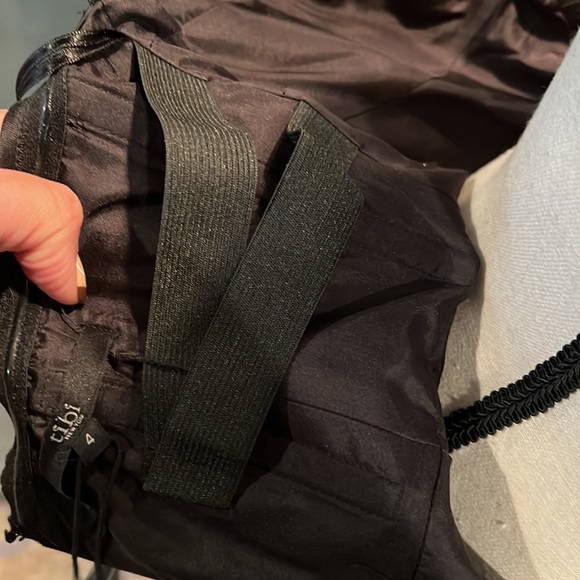 Tibi strapless embellished black chiffon dress sz 4 NWT - Picture 8 of 8